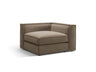 Pola Modulares 1-Sitzer Ecksofa Element aus Samt in Grau-Braun (Salvador 3), 103x103x88 cm von Micadoni – Bild 3