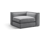 Pola Modulares 1-Sitzer Ecksofa Element aus Samt in Grau (Salvador 17), 103x103x88 cm von Micadoni – Bild 3
