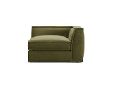 Pola Modulares 1-Sitzer Ecksofa Element aus Samt in Grün (Salvador 8), 103x103x88 cm von Micadoni – Bild 1
