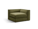 Pola Modulares 1-Sitzer Ecksofa Element aus Samt in Grün (Salvador 8), 103x103x88 cm von Micadoni – Bild 3