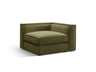 Pola Modulares 1-Sitzer Ecksofa Element aus Samt in Grün (Salvador 8), 103x103x88 cm von Micadoni – Bild 3