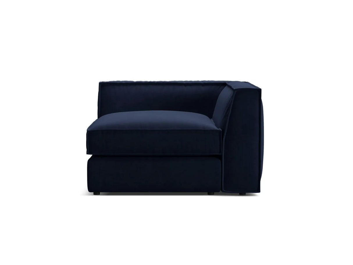 Pola Modulares 1-Sitzer Ecksofa Element aus Samt in Königsblau (Salvador 5), 103x103x88 cm von Micadoni – Bild 1