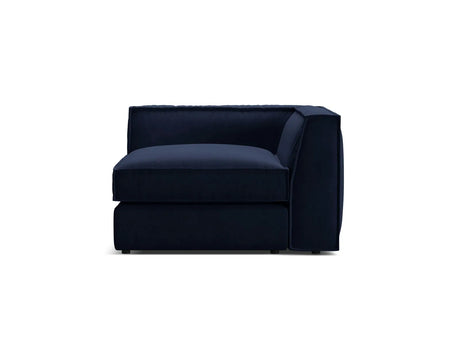 Pola Modulares 1-Sitzer Ecksofa Element aus Samt in Königsblau (Salvador 5), 103x103x88 cm von Micadoni – Bild 1