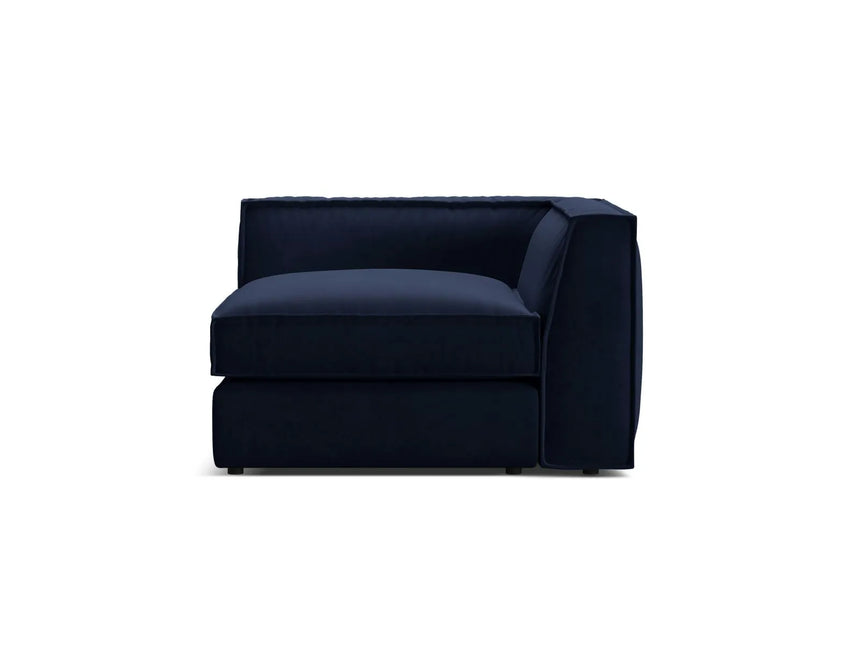 Pola Modulares 1-Sitzer Ecksofa Element aus Samt in Königsblau (Salvador 5), 103x103x88 cm von Micadoni – Bild 1