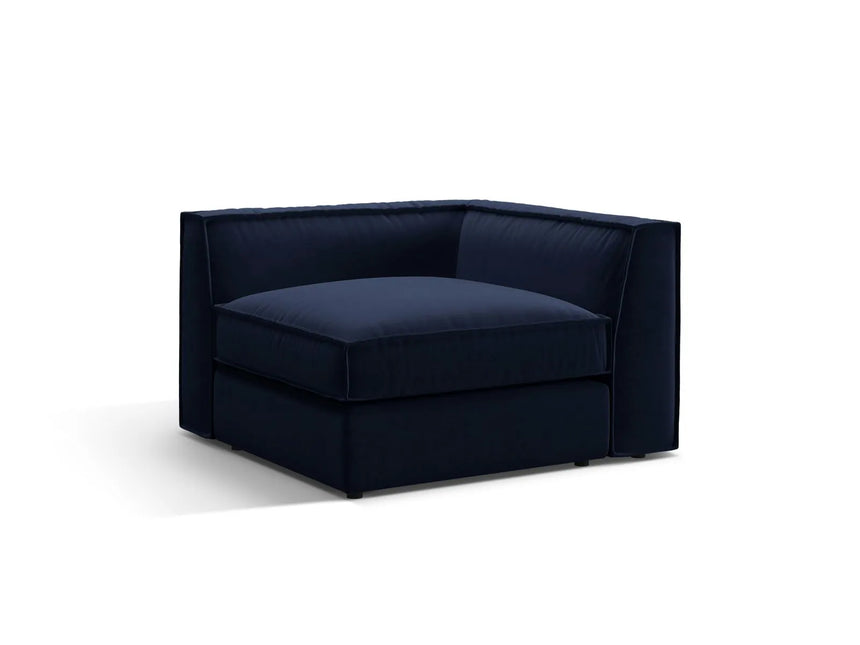 Pola Modulares 1-Sitzer Ecksofa Element aus Samt in Königsblau (Salvador 5), 103x103x88 cm von Micadoni – Bild 3