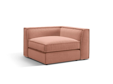 Pola Modulares 1-Sitzer Ecksofa Element aus Samt in Rosa (Salvador 11), 103x103x88 cm von Micadoni – Bild 3