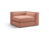 Pola Modulares 1-Sitzer Ecksofa Element aus Samt in Rosa (Salvador 11), 103x103x88 cm von Micadoni – Bild 3