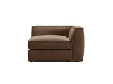 Pola Modulares 1-Sitzer Ecksofa Element aus Samt in Schokolade (Salvador 4), 103x103x88 cm von Micadoni – Bild 1
