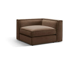 Pola Modulares 1-Sitzer Ecksofa Element aus Samt in Schokolade (Salvador 4), 103x103x88 cm von Micadoni – Bild 3