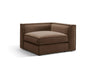 Pola Modulares 1-Sitzer Ecksofa Element aus Samt in Schokolade (Salvador 4), 103x103x88 cm von Micadoni – Bild 3