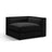 Pola Modulares 1-Sitzer Ecksofa Element aus Samt in Schwarz (Salvador 19), 103x103x88 cm von Micadoni – Bild 3