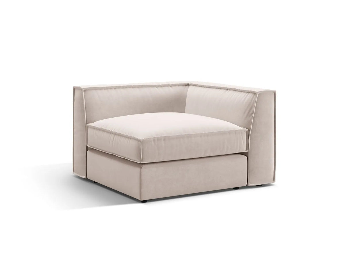 Pola Modulares 1-Sitzer Ecksofa Element aus Samt oder Strukturstoff, 103x103x88 cm von Micadoni – Bild 3