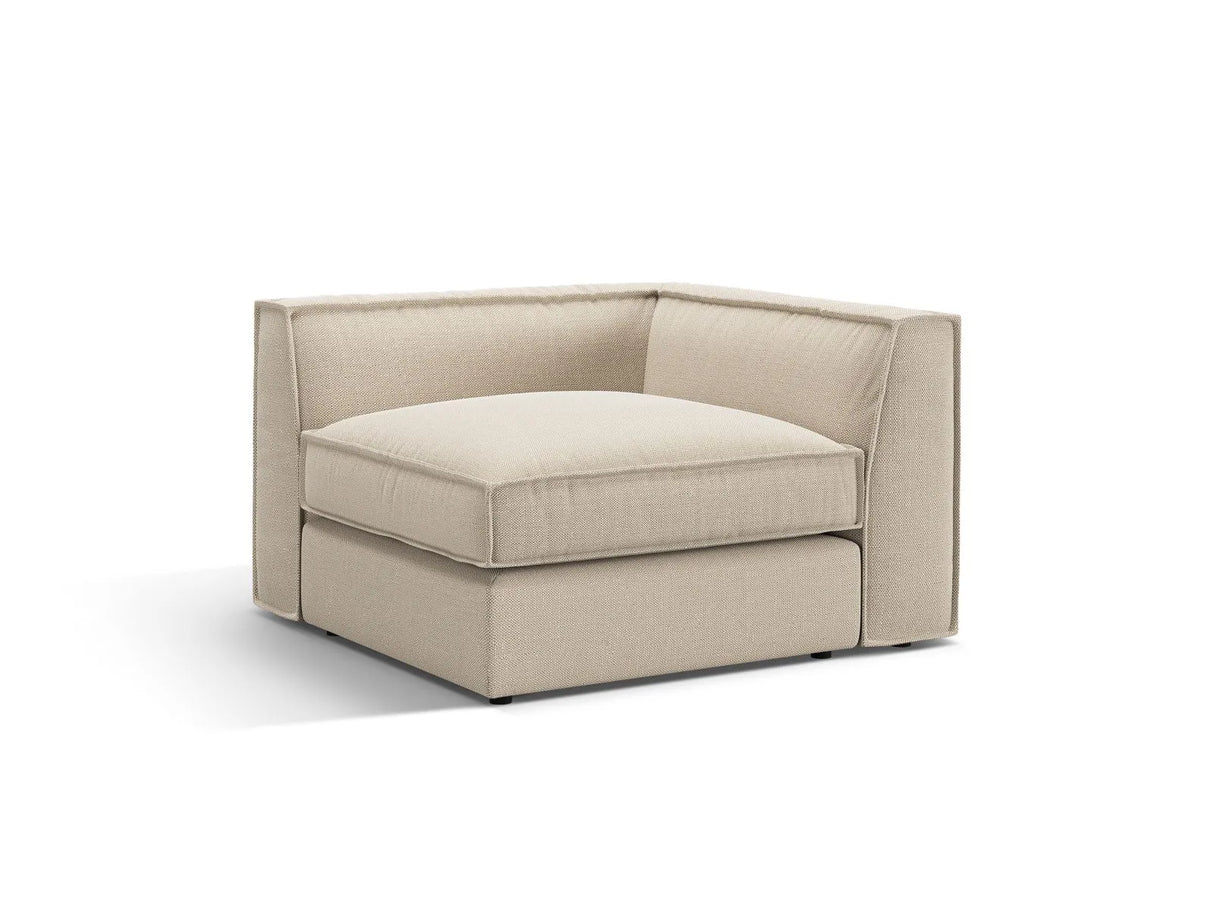 Pola Modulares 1-Sitzer Ecksofa Element aus Strukturierter Stoff in Beige (BABEL TOFFEE), 103x103x88 cm von Micadoni – Bild 3