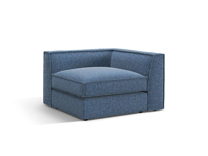 Pola Modulares 1-Sitzer Ecksofa Element aus Strukturierter Stoff in Dunkelblau (BABEL BLUE), 103x103x88 cm von Micadoni – Bild 3