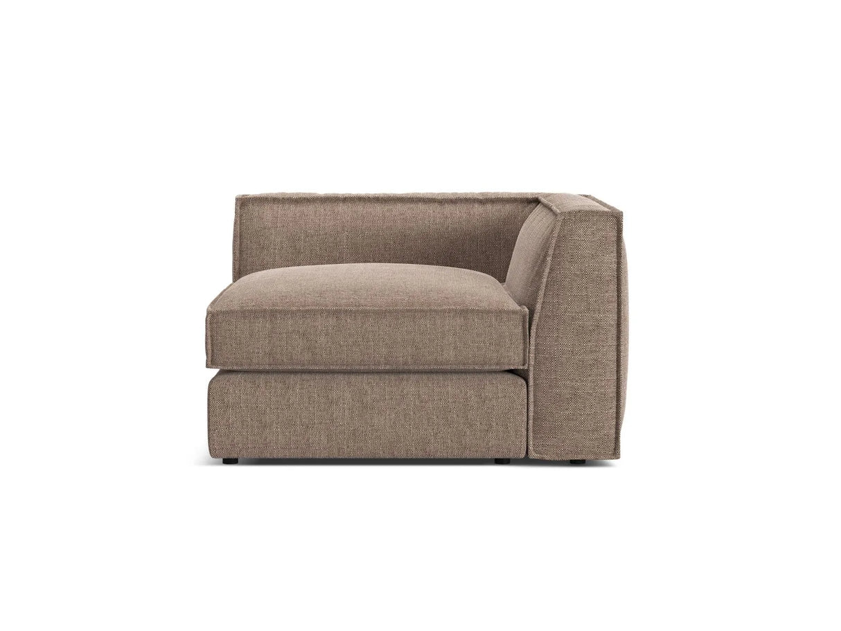 Pola Modulares 1-Sitzer Ecksofa Element aus Strukturierter Stoff in Hellbraun (BABEL TAUPE), 103x103x88 cm von Micadoni – Bild 1