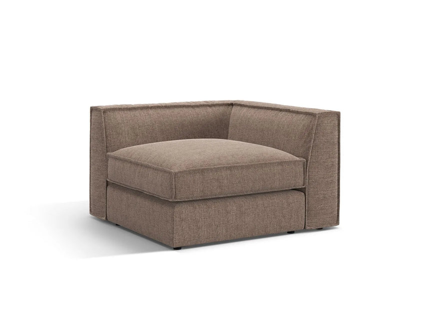 Pola Modulares 1-Sitzer Ecksofa Element aus Strukturierter Stoff in Hellbraun (BABEL TAUPE), 103x103x88 cm von Micadoni – Bild 3