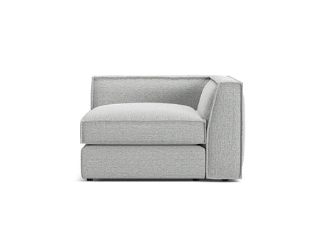 Pola Modulares 1-Sitzer Ecksofa Element aus Strukturierter Stoff in Hellgrau (BABEL LIGHT GREY), 103x103x88 cm von Micadoni – Bild 1