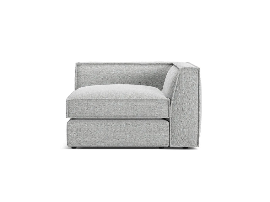 Pola Modulares 1-Sitzer Ecksofa Element aus Strukturierter Stoff in Hellgrau (BABEL LIGHT GREY), 103x103x88 cm von Micadoni – Bild 1