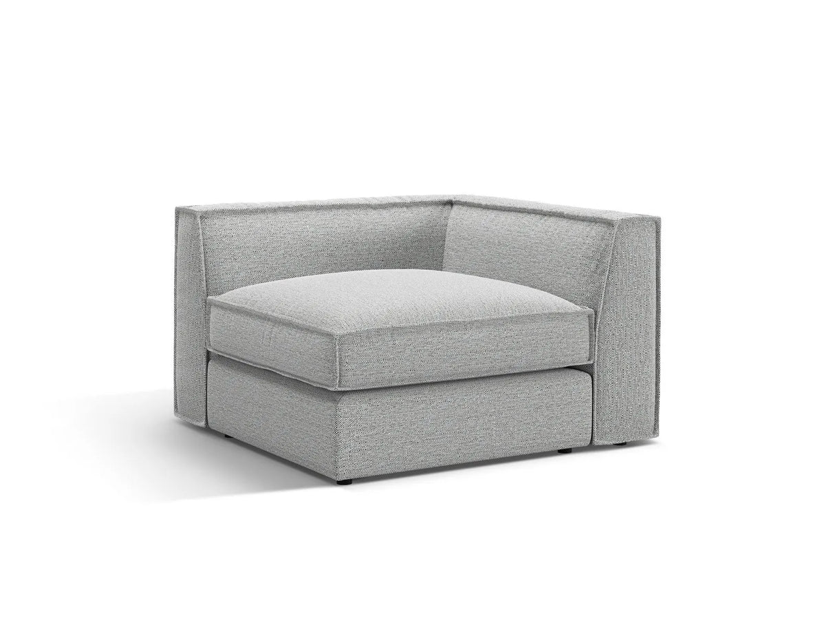 Pola Modulares 1-Sitzer Ecksofa Element aus Strukturierter Stoff in Hellgrau (BABEL LIGHT GREY), 103x103x88 cm von Micadoni – Bild 3