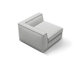 Pola Modulares 1-Sitzer Ecksofa Element aus Strukturierter Stoff in Hellgrau (BABEL LIGHT GREY), 103x103x88 cm von Micadoni – Bild 4