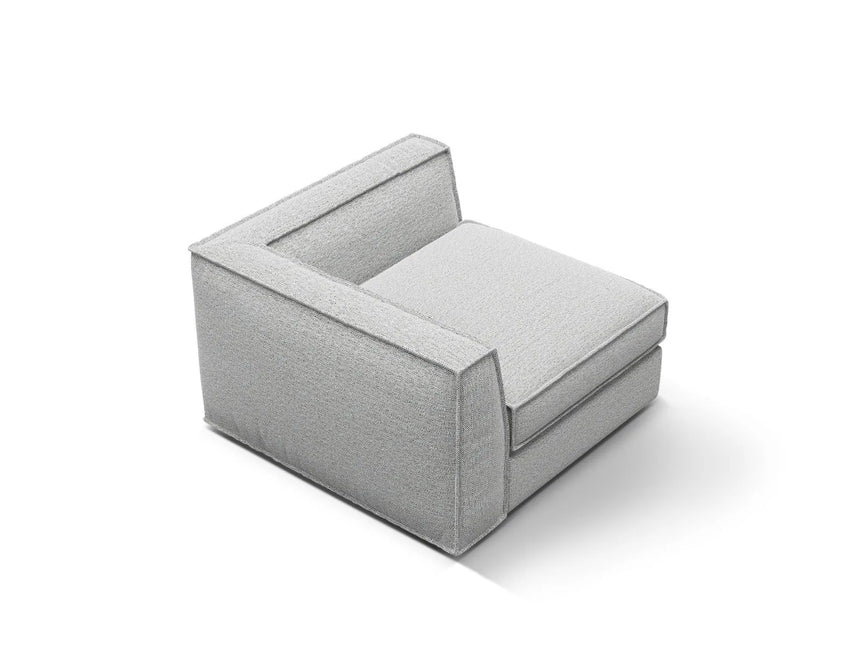 Pola Modulares 1-Sitzer Ecksofa Element aus Strukturierter Stoff in Hellgrau (BABEL LIGHT GREY), 103x103x88 cm von Micadoni – Bild 4