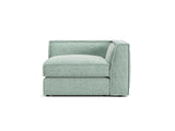 Pola Modulares 1-Sitzer Ecksofa Element aus Strukturierter Stoff in Minze (BABEL SAFIRA), 103x103x88 cm von Micadoni – Bild 1