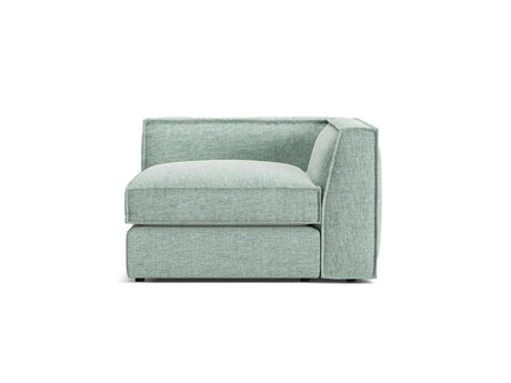 Pola Modulares 1-Sitzer Ecksofa Element aus Strukturierter Stoff in Minze (BABEL SAFIRA), 103x103x88 cm von Micadoni – Bild 1