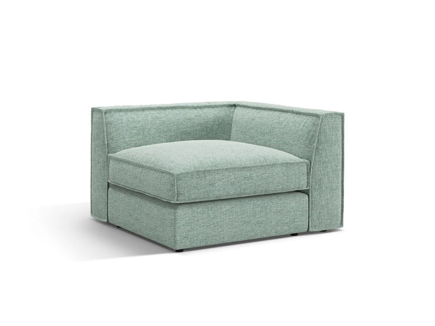 Pola Modulares 1-Sitzer Ecksofa Element aus Strukturierter Stoff in Minze (BABEL SAFIRA), 103x103x88 cm von Micadoni – Bild 3
