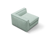 Pola Modulares 1-Sitzer Ecksofa Element aus Strukturierter Stoff in Minze (BABEL SAFIRA), 103x103x88 cm von Micadoni – Bild 4