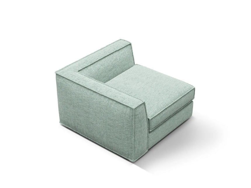 Pola Modulares 1-Sitzer Ecksofa Element aus Strukturierter Stoff in Minze (BABEL SAFIRA), 103x103x88 cm von Micadoni – Bild 4
