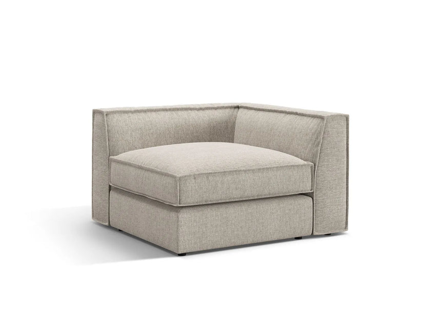 Pola Modulares 1-Sitzer Ecksofa Element aus Strukturierter Stoff in Sand (BABEL SAND), 103x103x88 cm von Micadoni – Bild 3