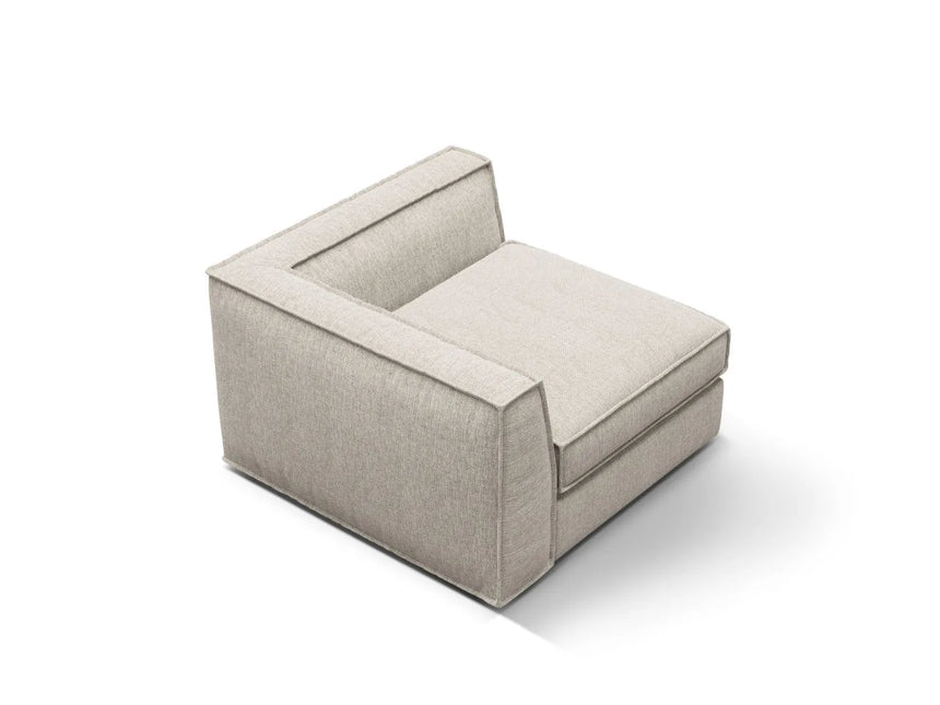 Pola Modulares 1-Sitzer Ecksofa Element aus Strukturierter Stoff in Sand (BABEL SAND), 103x103x88 cm von Micadoni – Bild 4