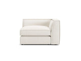 Pola Modulares 1-Sitzer Ecksofa Element aus Strukturierter Stoff in Weiß (BABEL WHITE), 103x103x88 cm von Micadoni – Bild 1