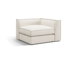 Pola Modulares 1-Sitzer Ecksofa Element aus Strukturierter Stoff in Weiß (BABEL WHITE), 103x103x88 cm von Micadoni – Bild 3
