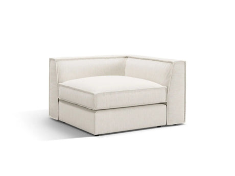 Pola Modulares 1-Sitzer Ecksofa Element aus Strukturierter Stoff in Weiß (BABEL WHITE), 103x103x88 cm von Micadoni – Bild 3