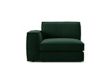 Pola Modulares 1-Sitzer Sofa Sitzelement, Linke Seite, aus Samt in Flaschengrün (Salvador 7), 103x118 cm von Micadoni – Bild 1