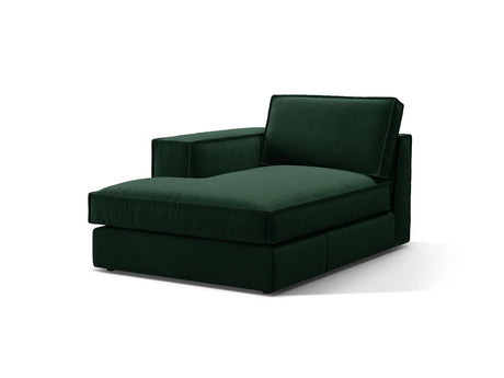Pola Modulares 1-Sitzer Sofa Sitzelement, Linke Seite, aus Samt in Flaschengrün (Salvador 7), 103x158 cm von Micadoni – Bild 3