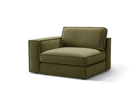 Pola Modulares 1-Sitzer Sofa Sitzelement, Linke Seite, aus Samt in Grün (Salvador 8), 103x118 cm von Micadoni – Bild 3