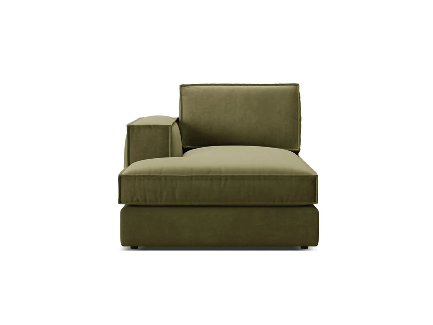 Pola Modulares 1-Sitzer Sofa Sitzelement, Linke Seite, aus Samt in Grün (Salvador 8), 103x158 cm von Micadoni – Bild 1