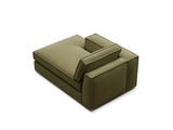 Pola Modulares 1-Sitzer Sofa Sitzelement, Linke Seite, aus Samt in Grün (Salvador 8), 103x158 cm von Micadoni – Bild 4