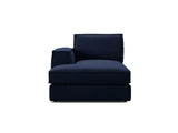 Pola Modulares 1-Sitzer Sofa Sitzelement, Linke Seite, aus Samt in Königsblau (Salvador 5), 103x158 cm von Micadoni – Bild 1