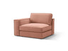 Pola Modulares 1-Sitzer Sofa Sitzelement, Linke Seite, aus Samt in Rosa (Salvador 11), 103x118 cm von Micadoni – Bild 3