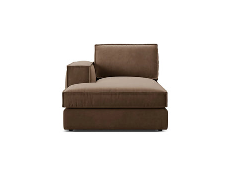 Pola Modulares 1-Sitzer Sofa Sitzelement, Linke Seite, aus Samt in Schokolade (Salvador 4), 103x158 cm von Micadoni – Bild 1