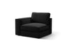 Pola Modulares 1-Sitzer Sofa Sitzelement, Linke Seite, aus Samt in Schwarz (Salvador 19), 103x103 cm von Micadoni – Bild 3