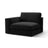 Pola Modulares 1-Sitzer Sofa Sitzelement, Linke Seite, aus Samt in Schwarz (Salvador 19), 103x118 cm von Micadoni – Bild 3