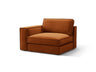 Pola Modulares 1-Sitzer Sofa Sitzelement, Linke Seite, aus Samt in Terrakotta (Salvador 14), 103x118 cm von Micadoni – Bild 3