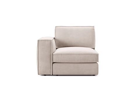 Pola Modulares 1-Sitzer Sofa Sitzelement, Linke Seite, aus Samt oder Strukturstoff, 103x103 cm von Micadoni – Bild 1