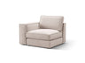 Pola Modulares 1-Sitzer Sofa Sitzelement, Linke Seite, aus Samt oder Strukturstoff, 103x103 cm von Micadoni – Bild 3