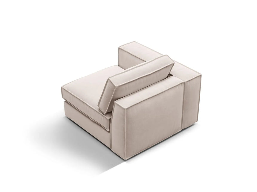 Pola Modulares 1-Sitzer Sofa Sitzelement, Linke Seite, aus Samt oder Strukturstoff, 103x103 cm von Micadoni – Bild 4
