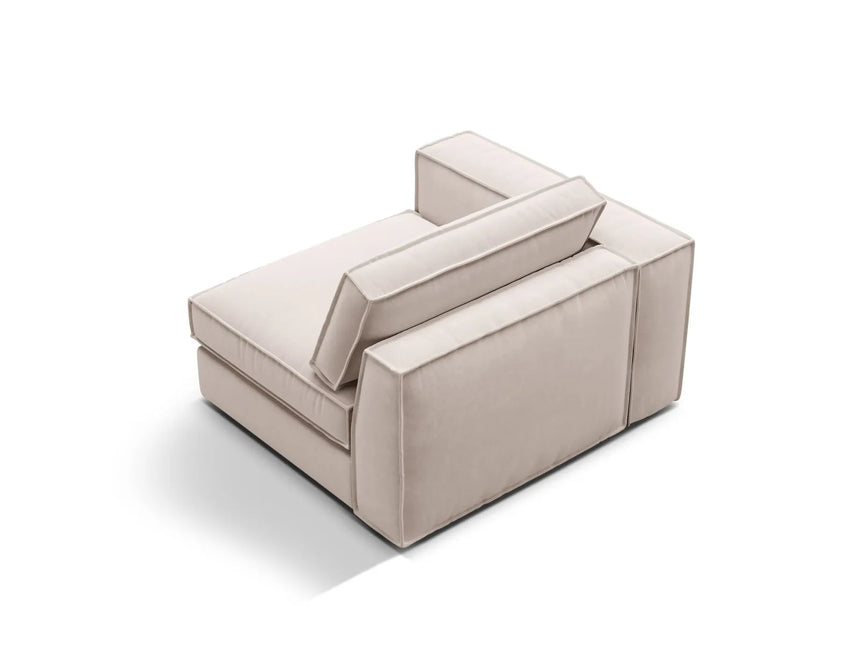 Pola Modulares 1-Sitzer Sofa Sitzelement, Linke Seite, aus Samt oder Strukturstoff, 103x118 cm von Micadoni – Bild 4